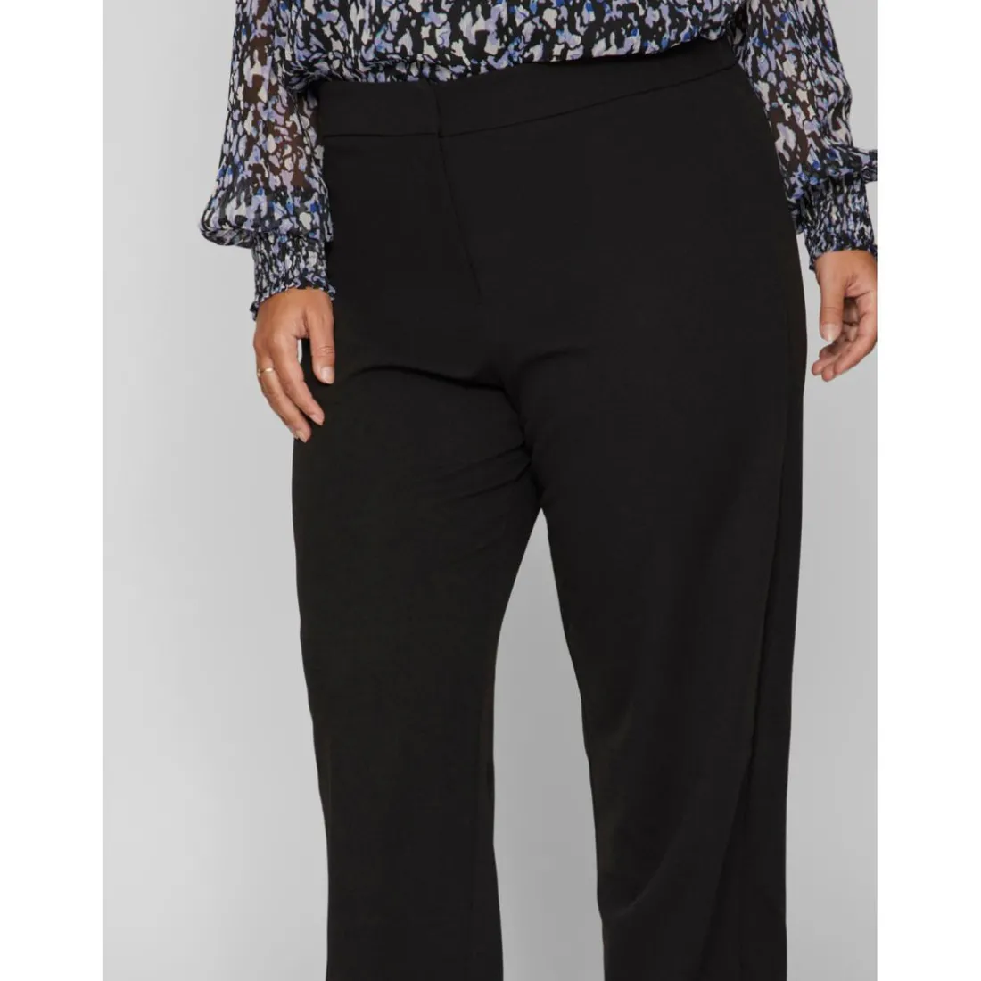 Pantalon straight fit noir Mila