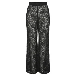 Pantalon taille haute en dentelle Colline noir Rae