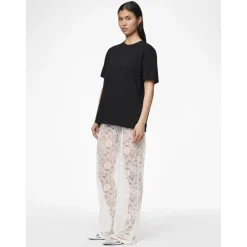 Pantalon taille haute en dentelle Colline blanc écru Ivy