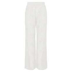 Pantalon taille haute en dentelle Colline blanc écru Ivy