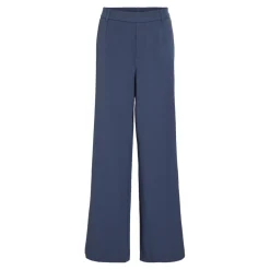 Pantalon taille haute jambe ample Varone bleu Nell