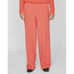 Pantalon taille haute jambe ample Varone rose Nell