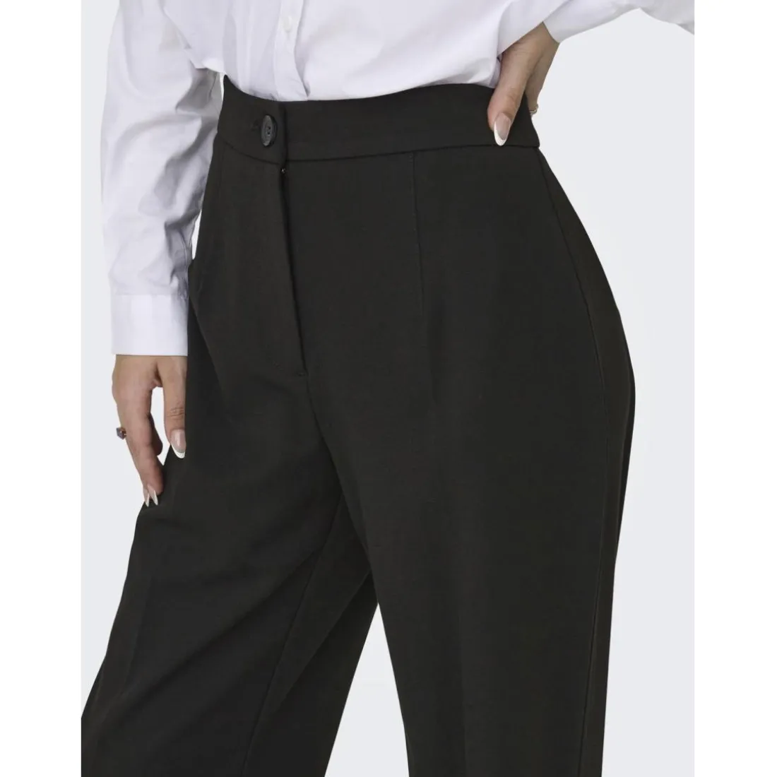 Pantalon taille haute noir Elsie