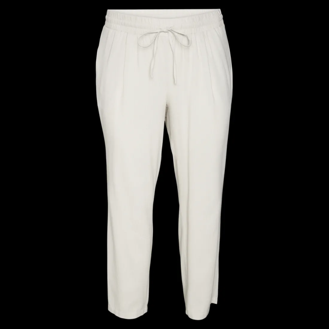 Pantalon taille moyenne gris en viscose Sofia