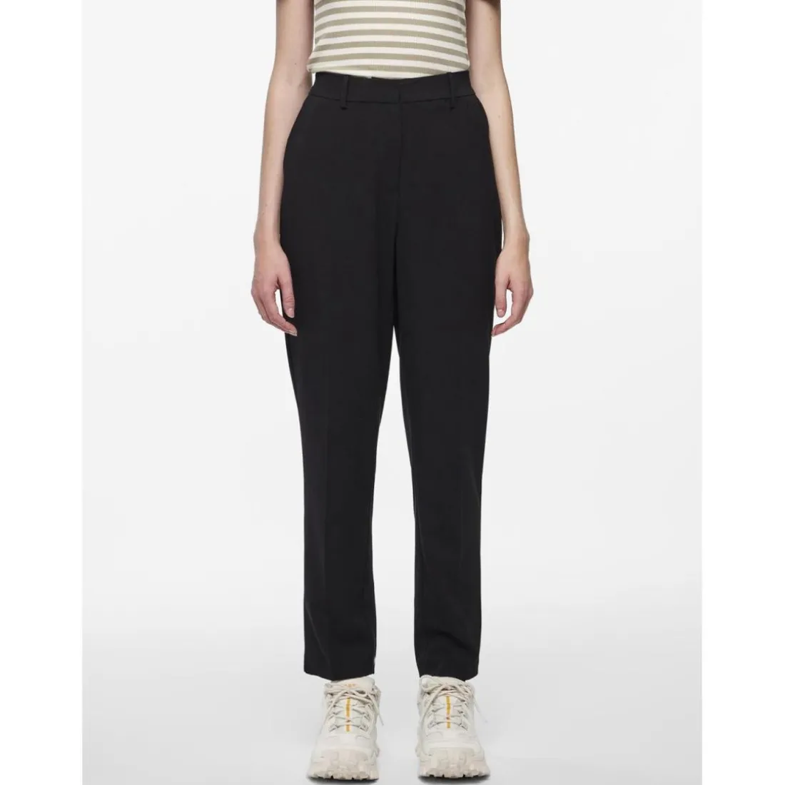 Pantalon tailleur droit noir