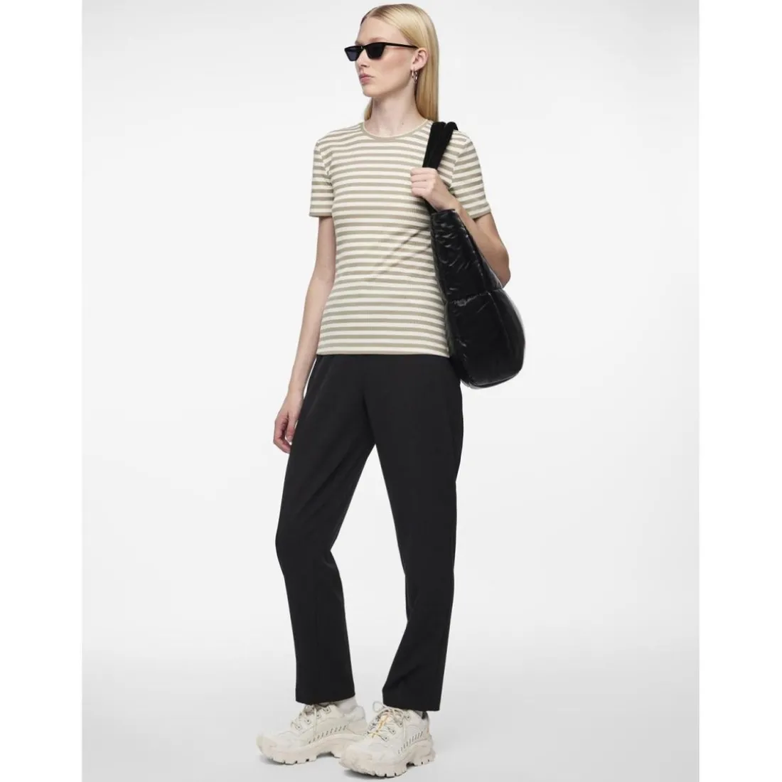 Pantalon tailleur droit noir