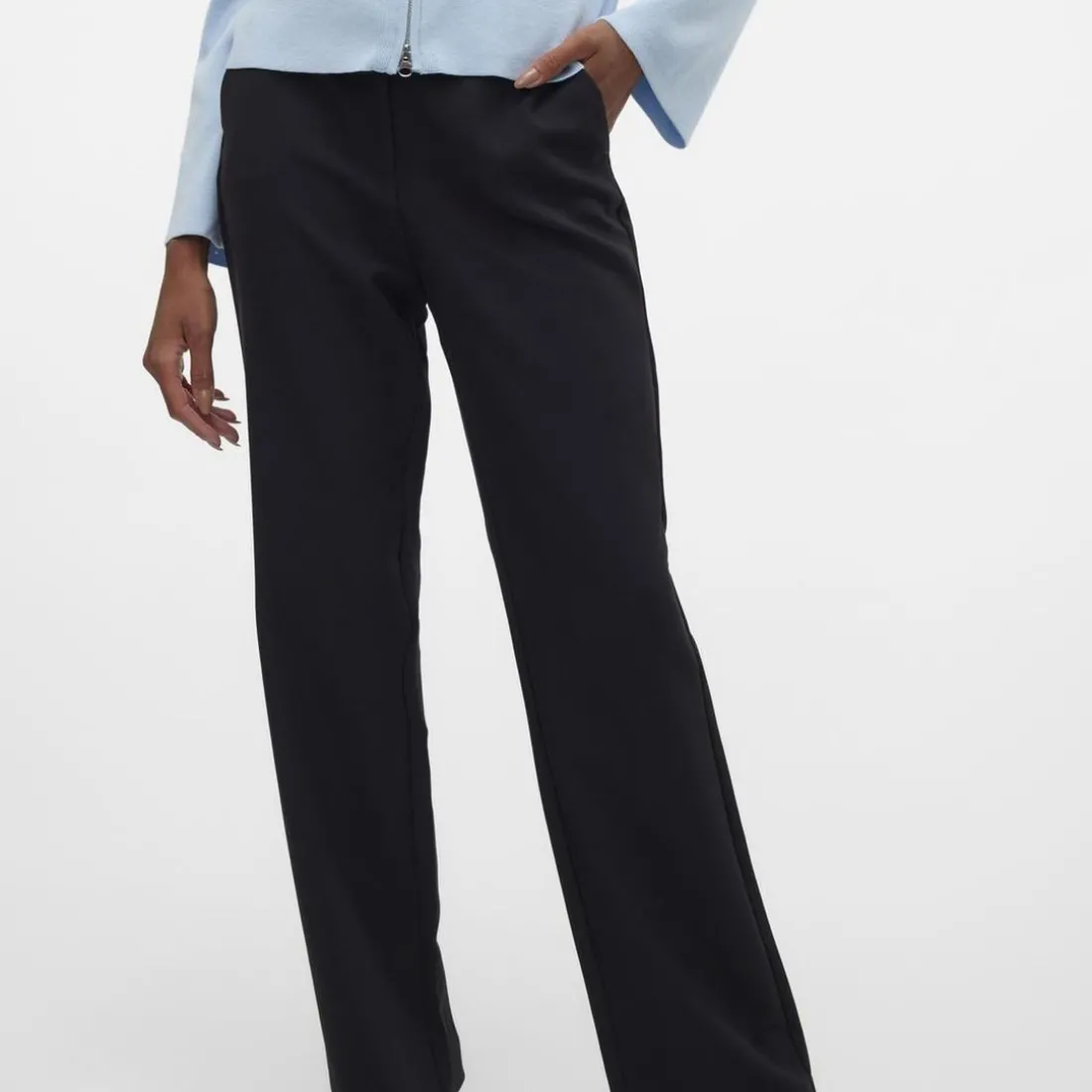 Pantalon tailleur en polyester recyclé Clair noir Rae