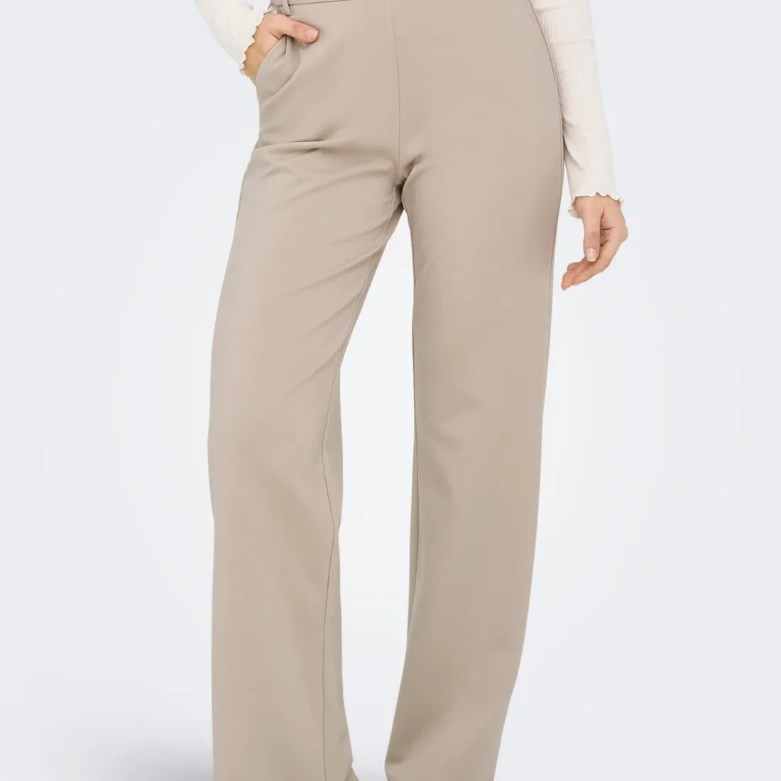 Pantalon Tailleur ONLPOPTRASHIFE - Gris en viscose Léa