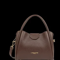Petit sac à main marron en cuir