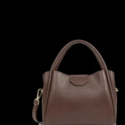 Petit sac à main marron en cuir