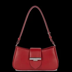 Petit sac besace carmin rouge en cuir