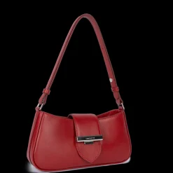 Petit sac besace carmin rouge en cuir