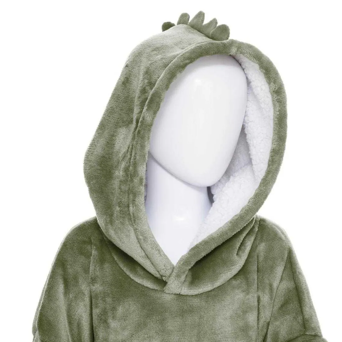 Plaid Poncho Enfant Capuche Dino