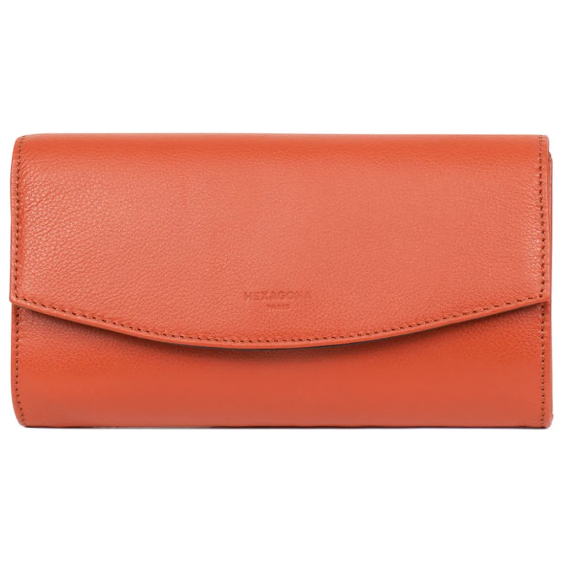 Pochette de soirée - Cuir de vachette - Orange - Confort