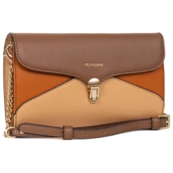 Pochette de soirée MERLINE Chocolat/Multicolore Cara
