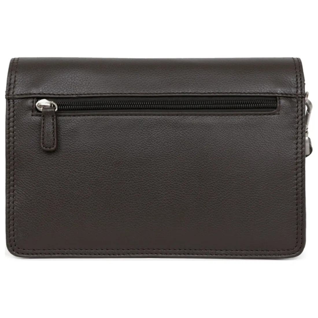 Pochette dragonne Cuir CONFORT Marron foncé Niko