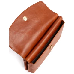 Pochette téléphone avec portefeuille Stop RFID ONDINE Cognac Dee en cuir