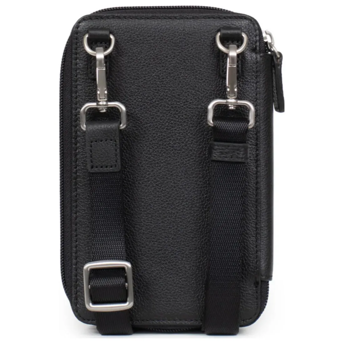 Pochette téléphone avec portefeuille Stop RFID Cuir CONFORT Noir