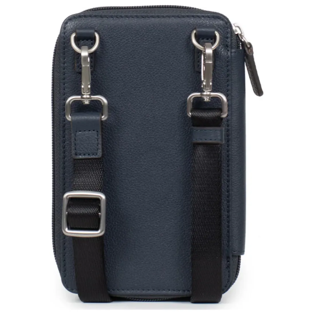 Pochette téléphone avec portefeuille Stop RFID Cuir CONFORT Marine