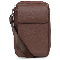 Pochette téléphone avec portefeuille Stop RFID Cuir CONFORT Chocolat