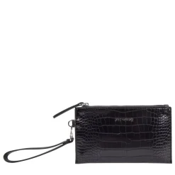 Pochetteeffet croco noir