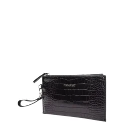 Pochetteeffet croco noir