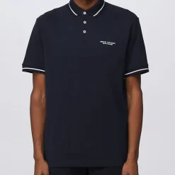 Polo en coton marine