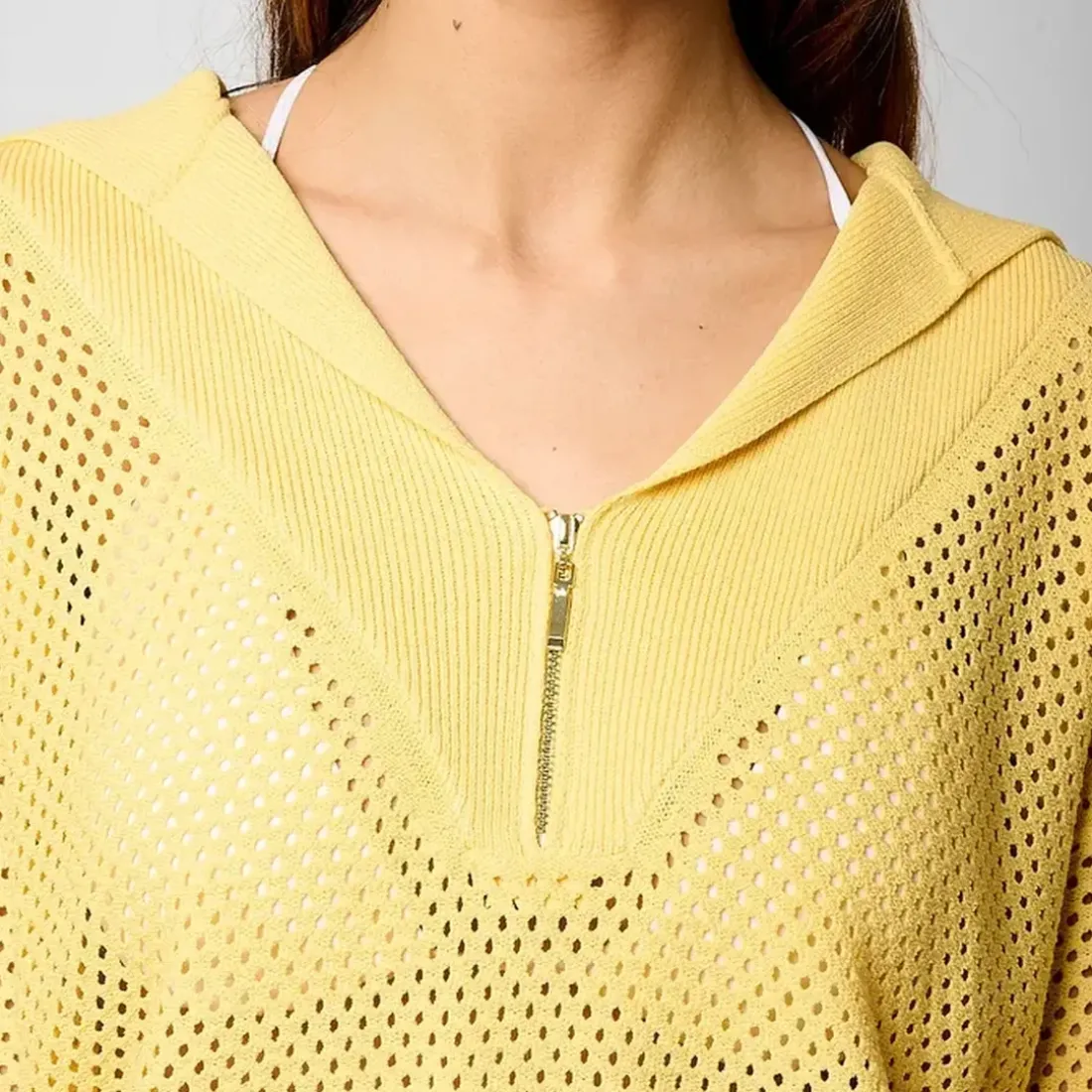 Polo M Courtes LAIZA jaune en viscose