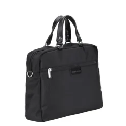 Porte document noir en cuir