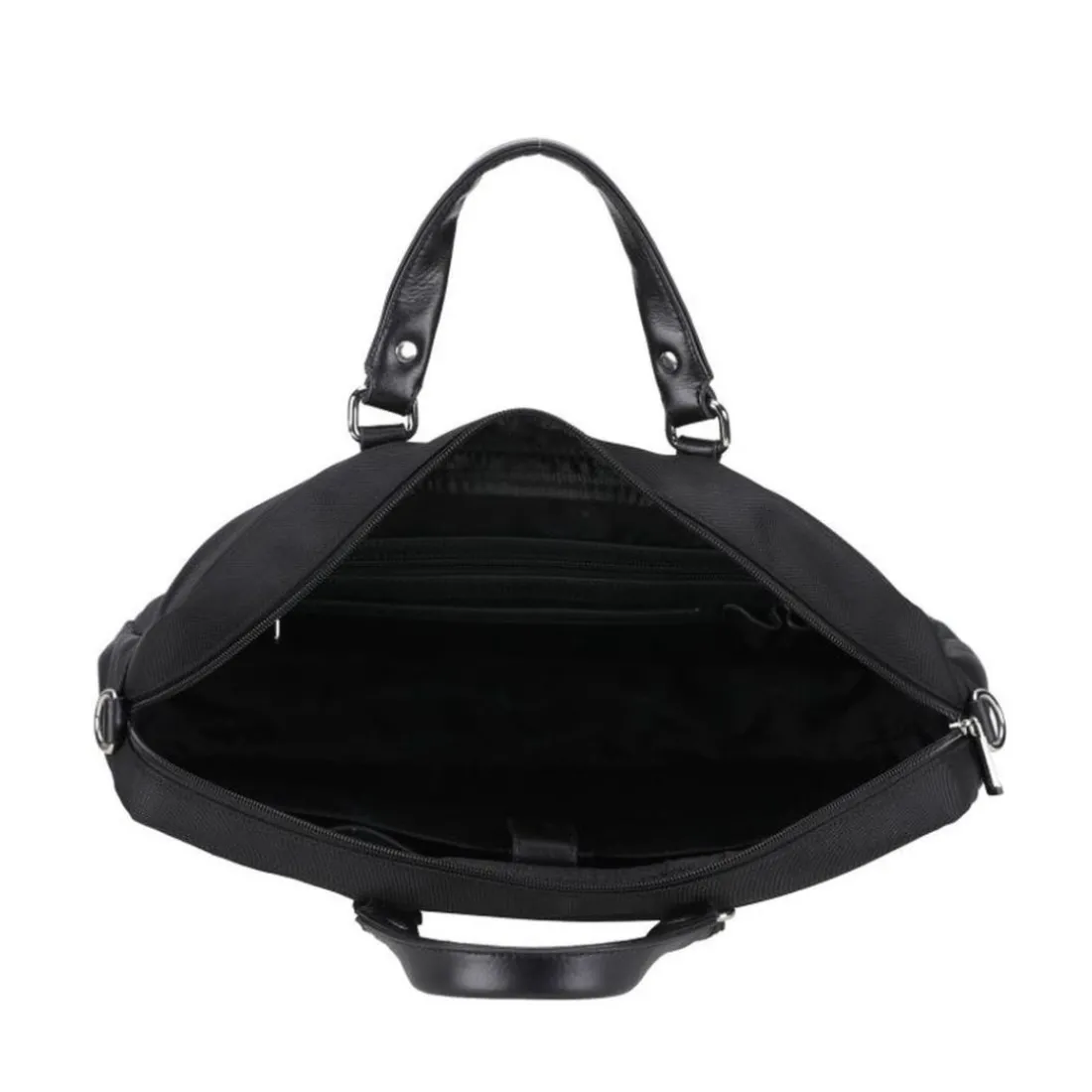 Porte document noir en cuir