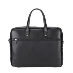 Porte document noir en cuir