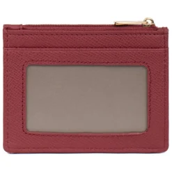 Porte-cartes AUDE Carmin Elsie en cuir