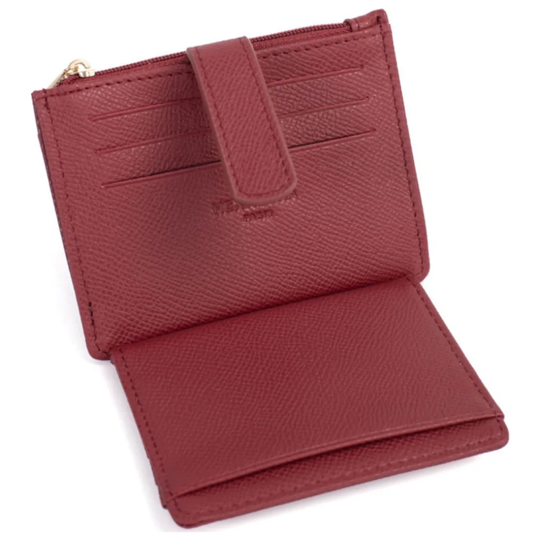 Porte-cartes AUDE Carmin Elsie en cuir