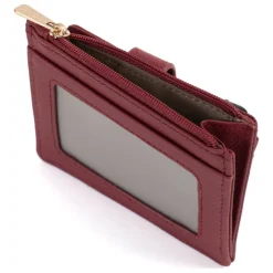 Porte-cartes AUDE Carmin Elsie en cuir
