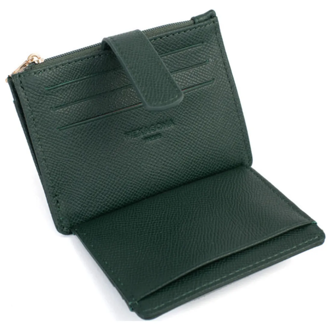 Porte-cartes AUDE Vert foncé Alma en cuir