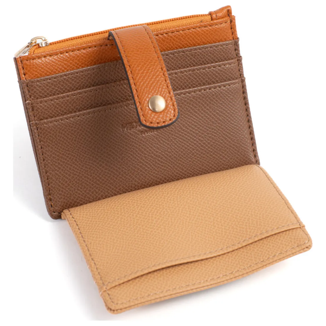 Porte-cartes Cuir MERLINE Chocolat/Multicolore Hattie
