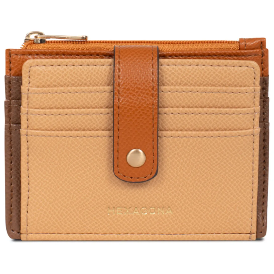Porte-cartes Cuir MERLINE Chocolat/Multicolore Hattie