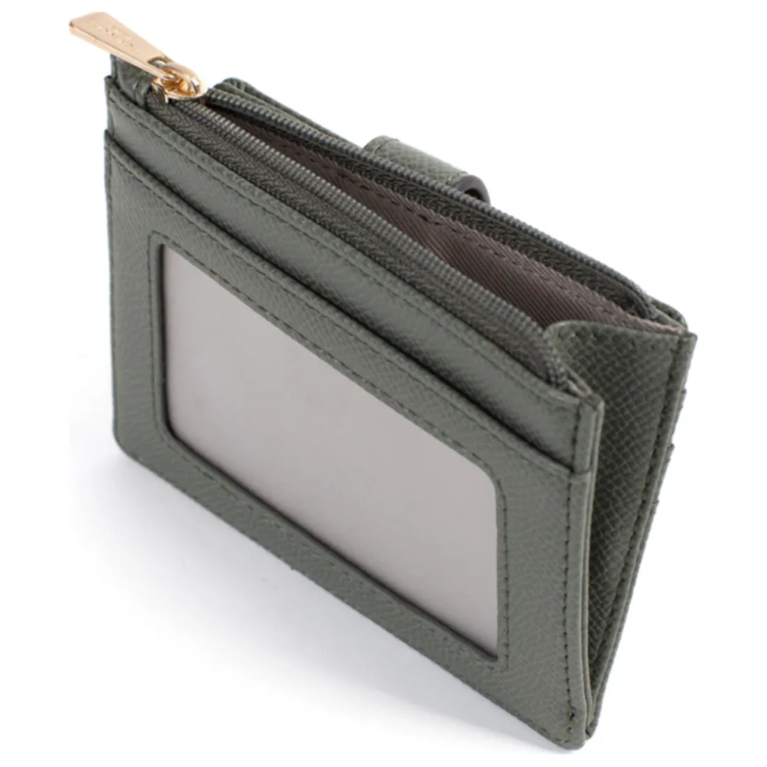 Porte-cartes Cuir MERLINE Kaki Ivy