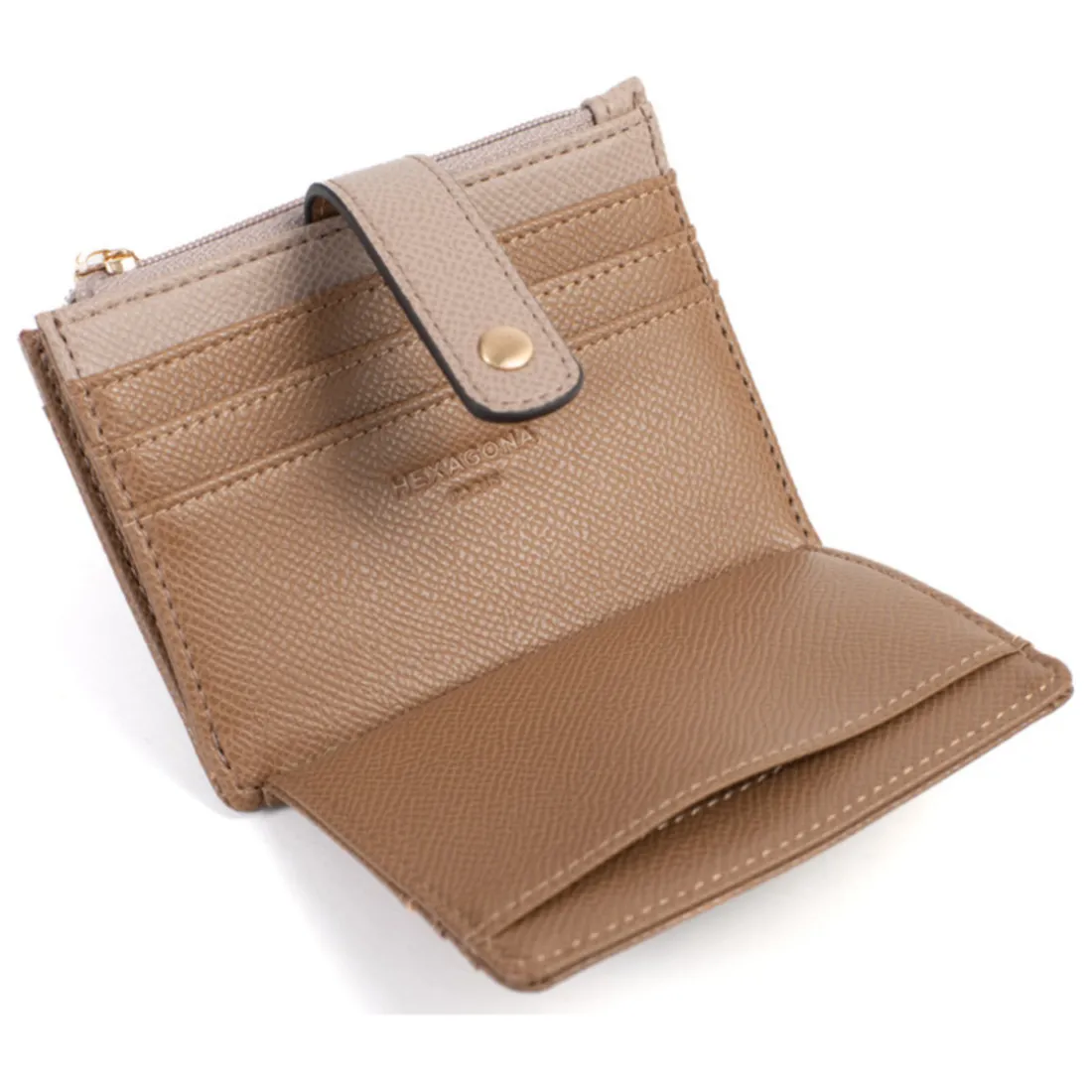 Porte-cartes Cuir MERLINE Écorce/Taupe Gwen