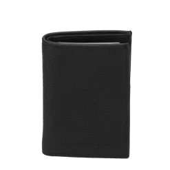 Porte-cartes en cuir noir