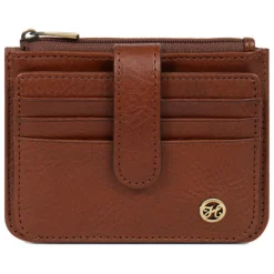Porte-cartes ONDINE Marron Agnes en cuir