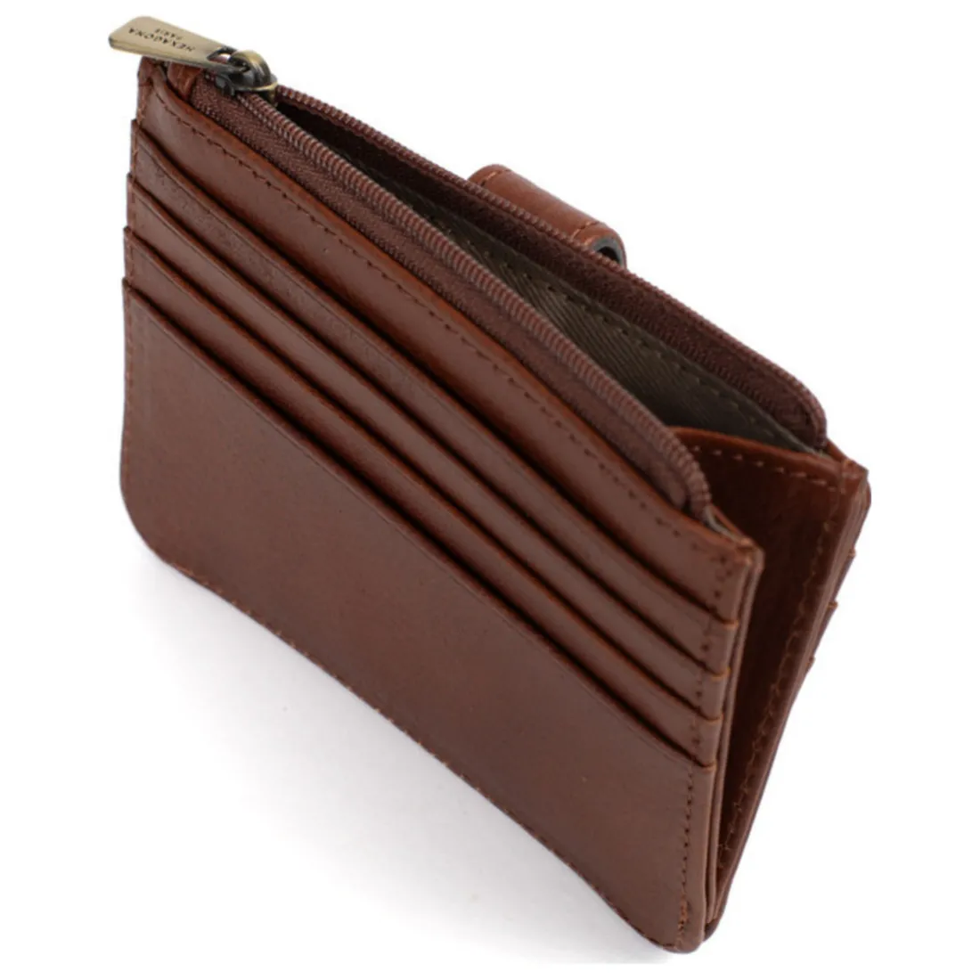 Porte-cartes ONDINE Marron Agnes en cuir