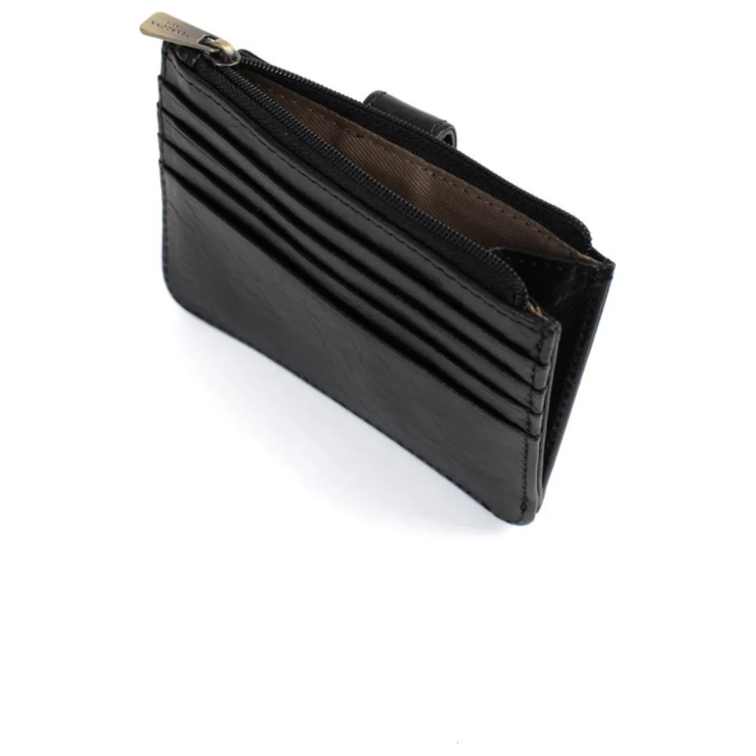 Porte-cartes ONDINE Noir Daisy en cuir