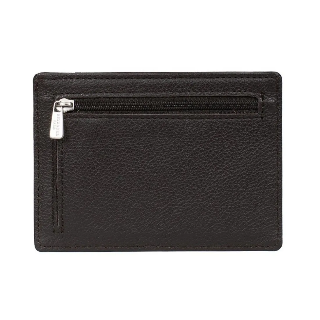 Porte-cartes Stop RFID Cuir CONFORT Marron foncé Lana