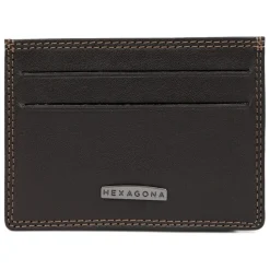 Porte-cartes Stop RFID Cuir SENSATION Marron foncé Paco