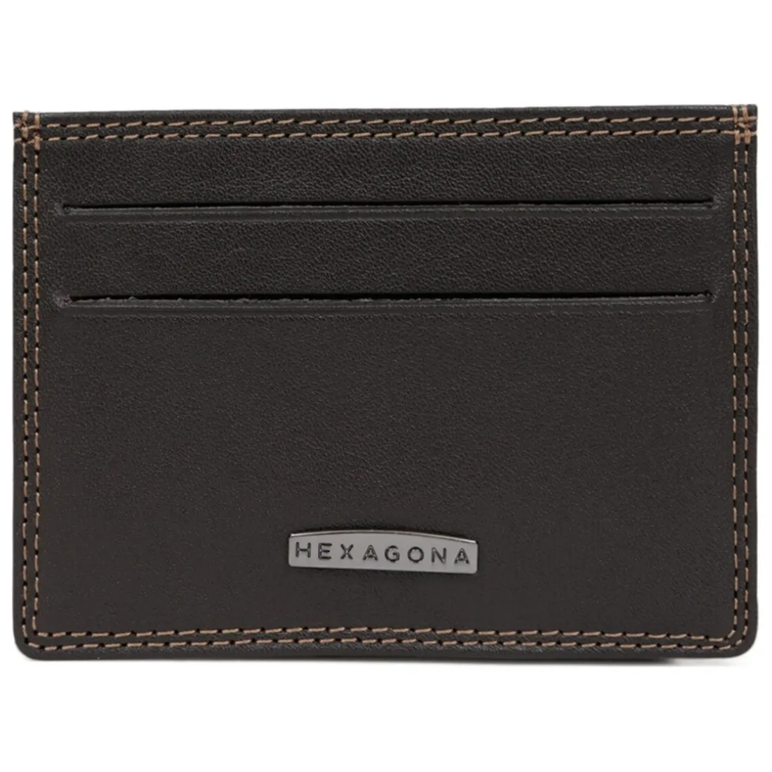 Porte-cartes Stop RFID Cuir SENSATION Marron foncé Paco