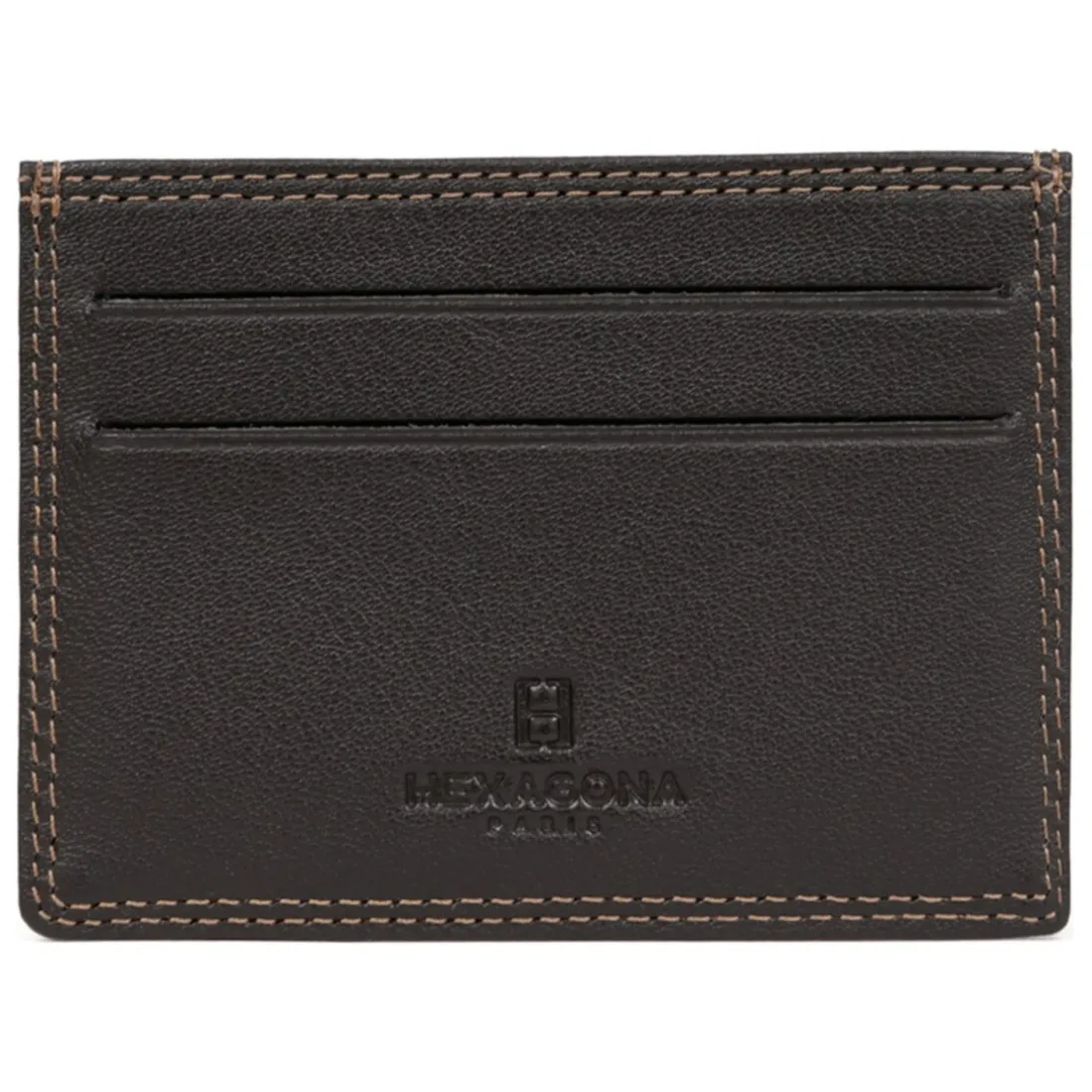 Porte-cartes Stop RFID Cuir SENSATION Marron foncé Paco