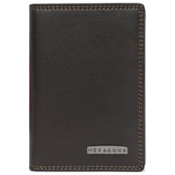 Porte-cartes Stop RFID Cuir SENSATION Marron foncé Aiden