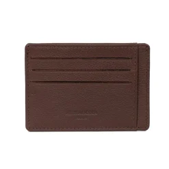 Porte-cartes Stop RFID Cuir CONFORT Chocolat Ida