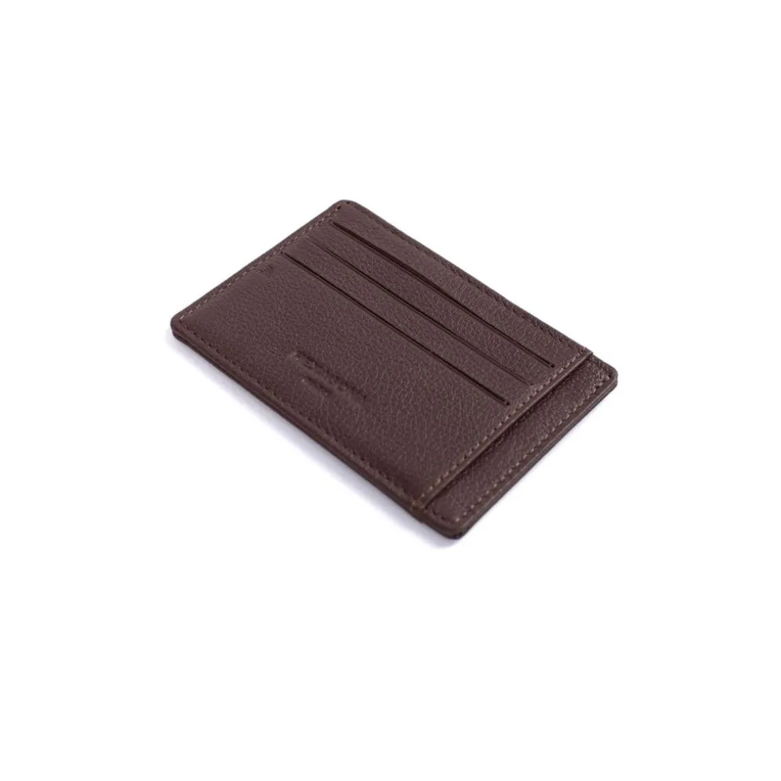 Porte-cartes Stop RFID Cuir CONFORT Chocolat Ida
